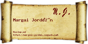 Margai Jordán névjegykártya